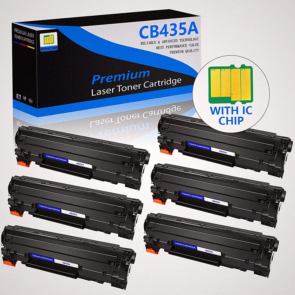 1-6PK CB435A 35A Toner Cartridge For HP LaserJet P1005 P1006 P1009 Printer Lot