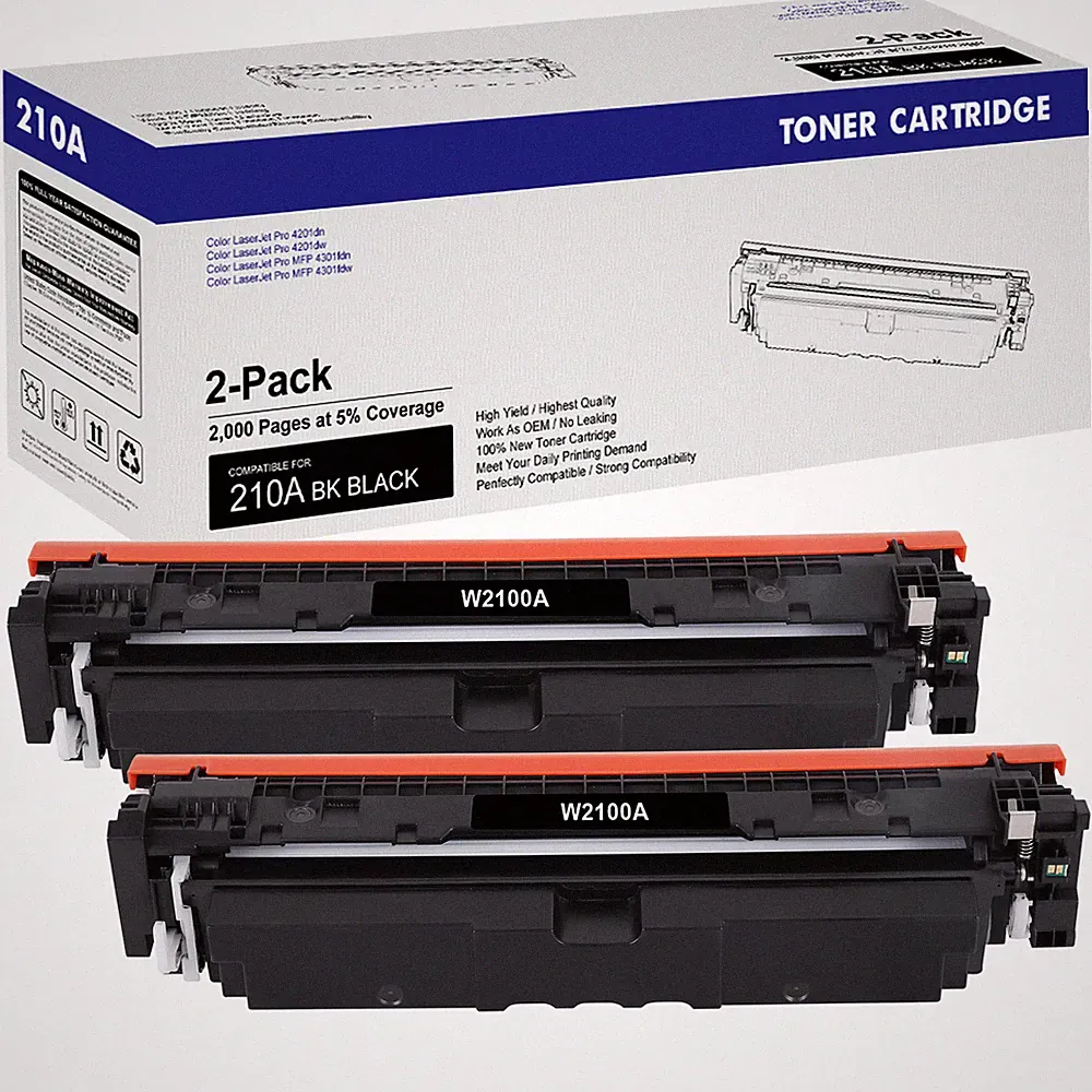 210A W2100A Black Toner for HP Color MFP 4301fdw 4301fdn Printer Ink - (2 Pack)