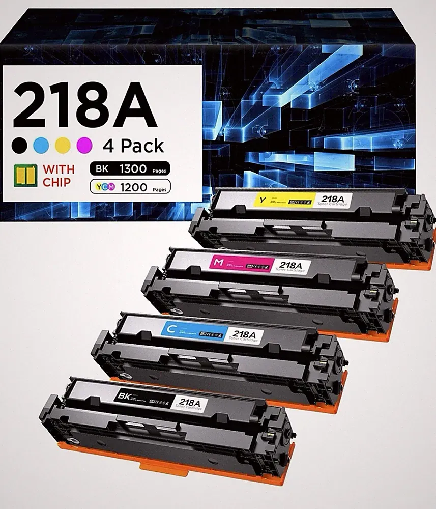 218A 4 Pack With Chip Toner Compatible for HP 3201dw 3301cdw 3301sdw Printers