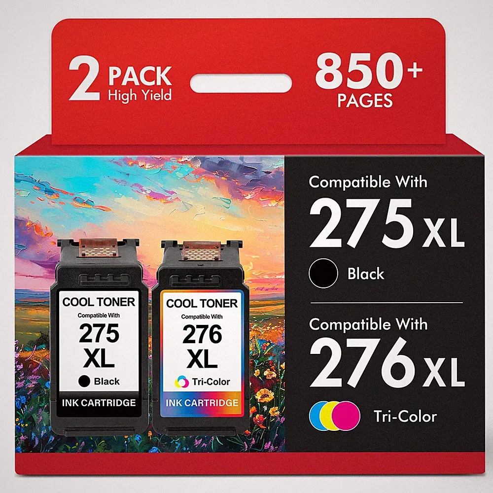 275 and 276 TS3722 TR4720 Ink Cartridges High Yield, 275XL 276XL Black Color