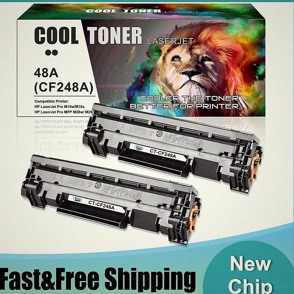 2PK CF248A 48A Toner Cartridge For HP LaserJet M15 M15w M28a M28w M29w Printer