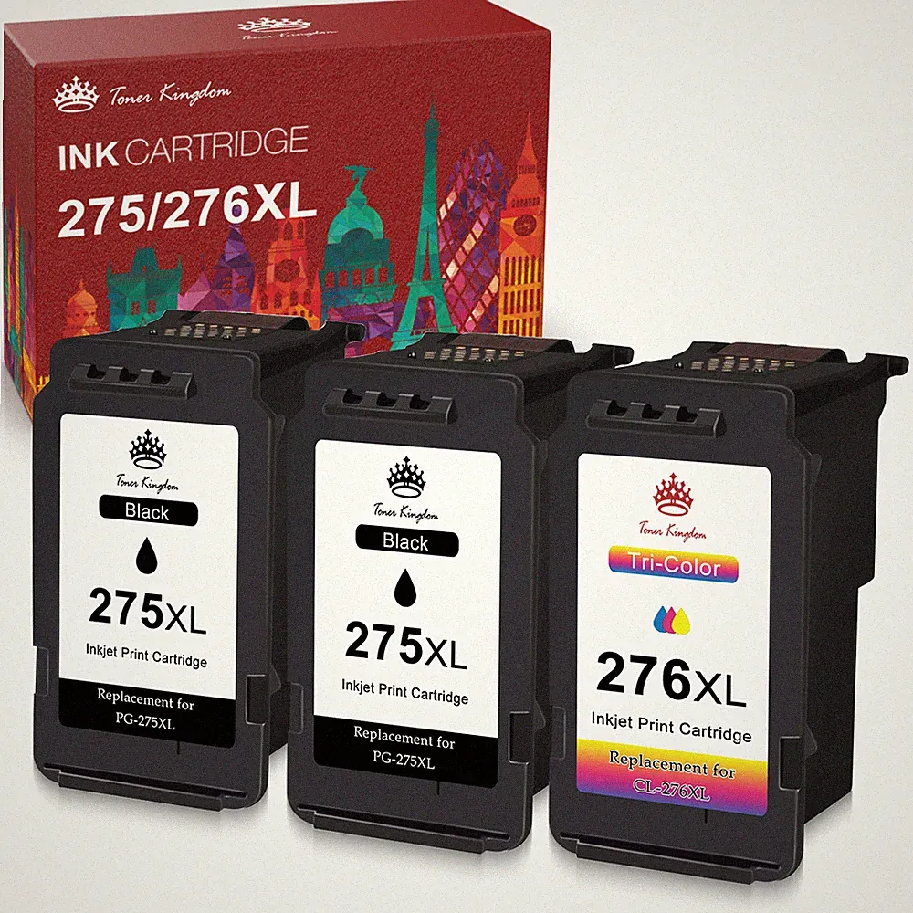 3-Pack Ink compatible for Canon PG-275XL CL-276XL PIXMA TR4720 TS3500 Printer