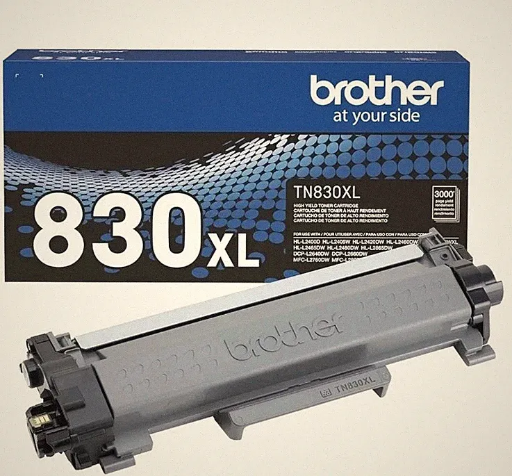 Brother Genuine TN830XL Black High Yield Printer Toner Cartridge