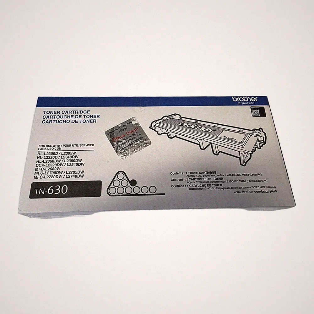 Brother TN 630 Toner Cartridge Printer Replacement Office Home Work Print