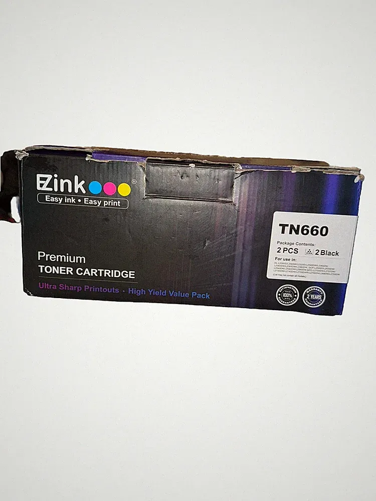 Ez Ink Toner Cartridge Compatible w/ Brother TN660 (2-Pack) New Open Box