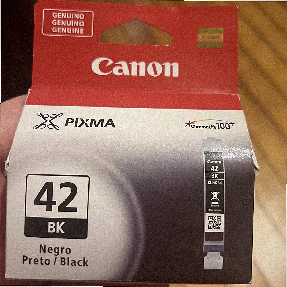 Genuine CANON PRINTER CLI-42 INK TONER TANK BLACK - NEW Expired 11/2020