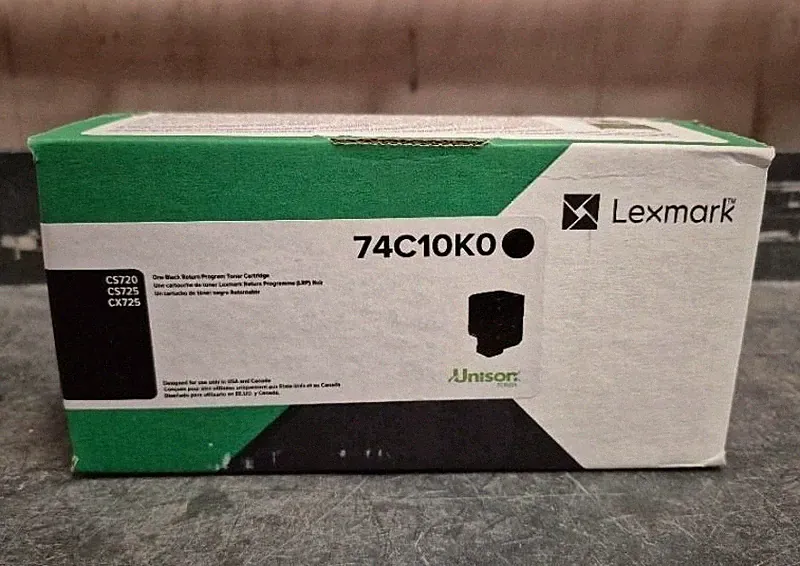Lexmark 74C10K0 (CS720/CS725/CX725) Return Program Toner, Black Printer Ink Seal