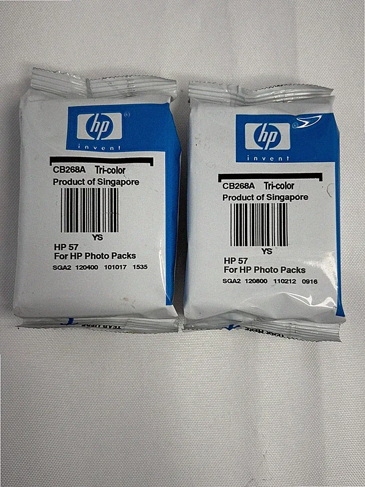 Lot of 2 HP CB268A #57 Series Tri-Color Ink Toner Printer Cartridge New Sealed