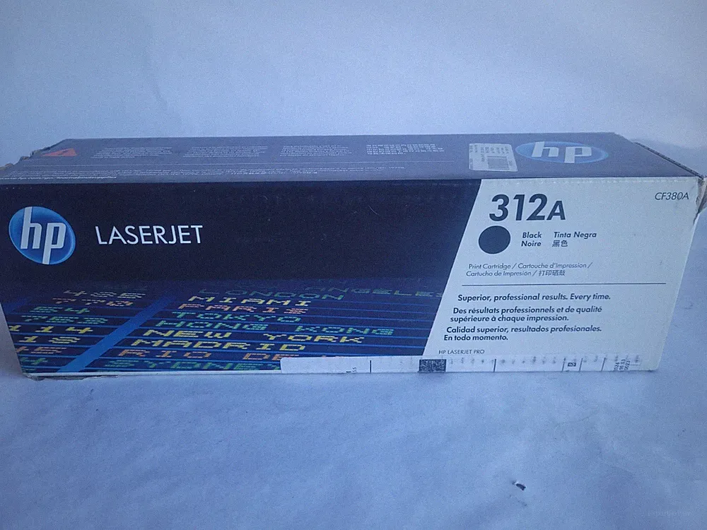 New HP 312A LaserJet Toner Cartridge - Black (CF380A) Govt Surplus Printer Ink