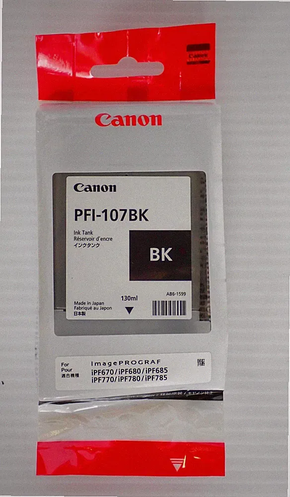 PFI-107BK (Black) 130ml Ink Tank Toner Printer Cartridge