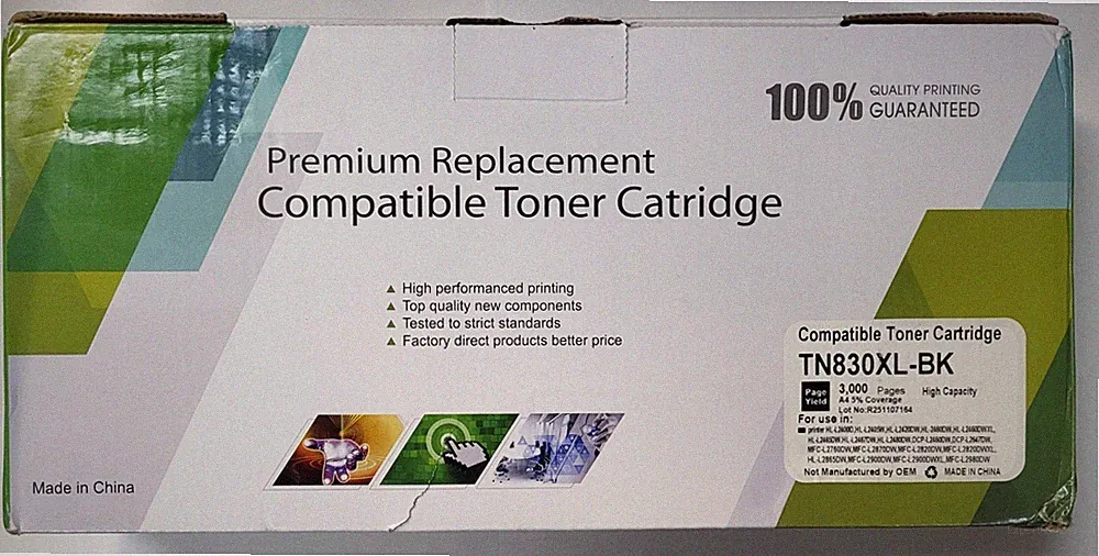 TN830XL TN-830XL Replacement Toner Cartridge Black High Capacity for Printer