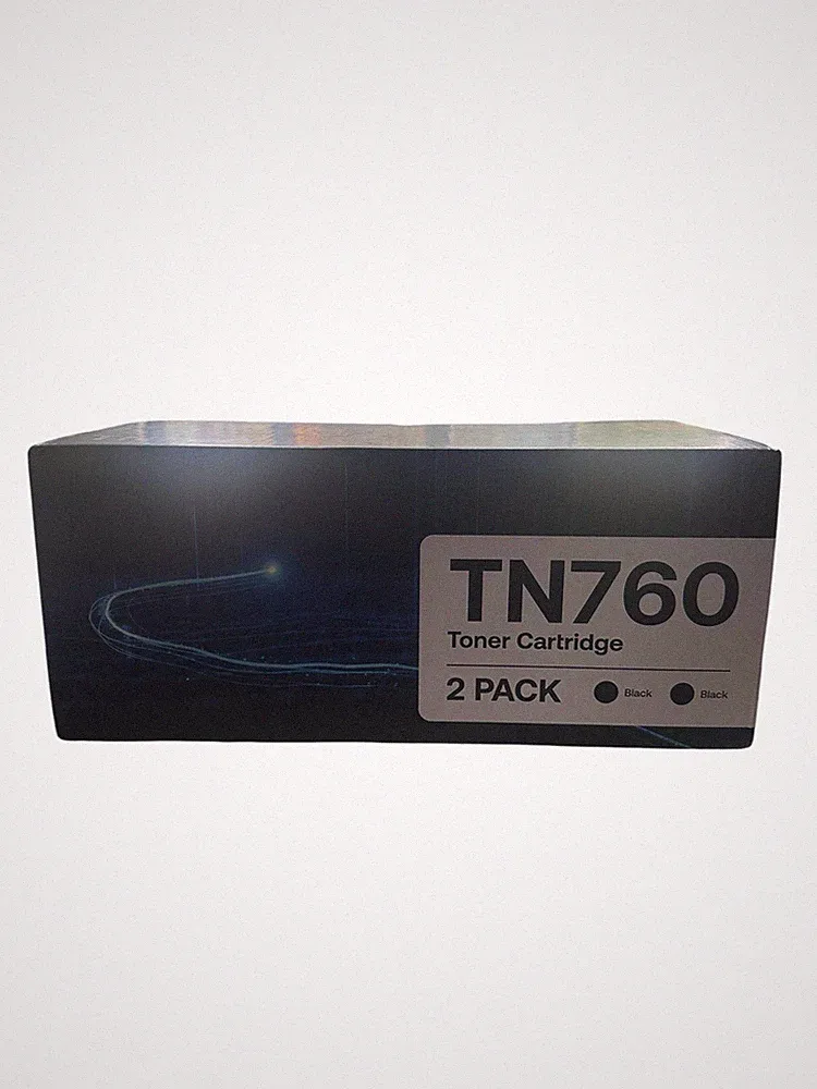 Toner Ink Cartridges TN760 Black 2 Pack Compatible With Brother Printers, SEALED