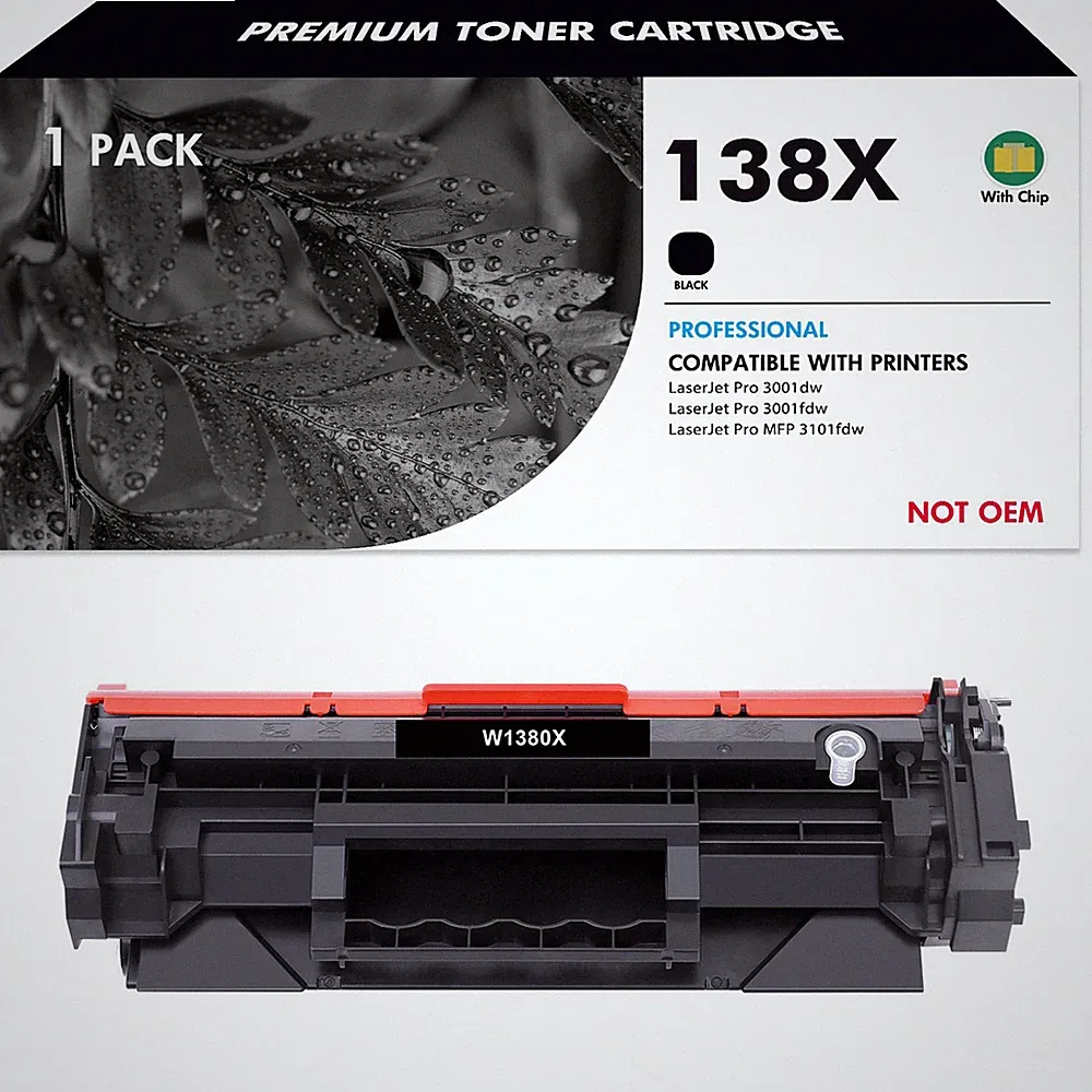 [with Chip] 138X W1380X Toner Fits HP LaserJet Pro MFP 3101fdw 3001dw 3001fdw